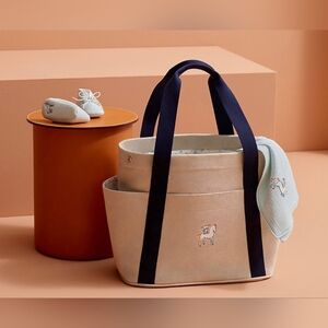 Hermes Beige and Navy Kids Tote Set